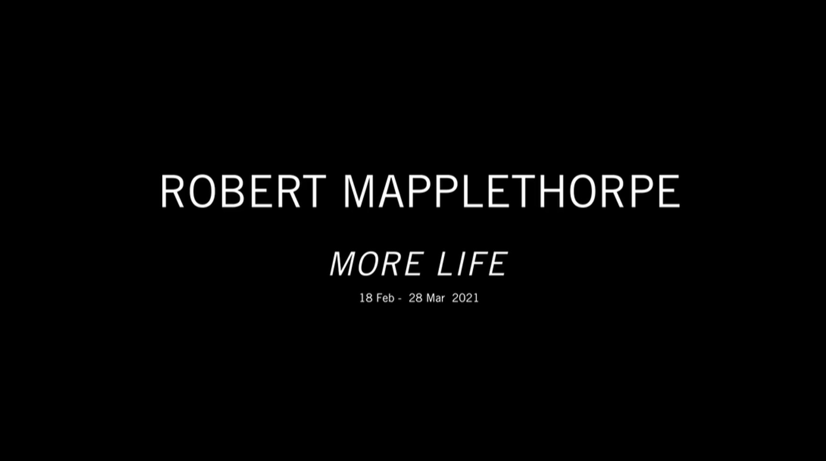 Robert Mapplethorpe: More Life